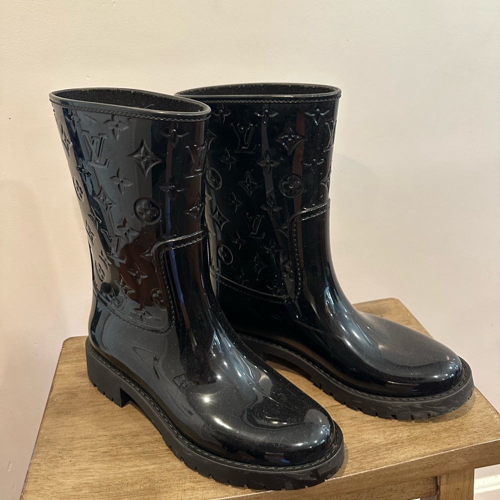Louis Vuitton Black Rain Boots